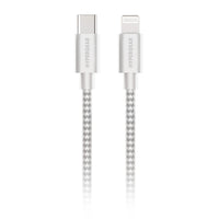 HyperGear 6' USB-C to Lightning Braided Charge and Sync Cable - White-For use with Apple devices