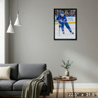 Auston Matthews Maple Leafs Action - Framed Canvas - 22" x 31"-Ready to hang - arrives fully assembled