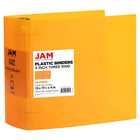 JAM Paper - Classeur en plastique de 4 pouces - classeur à 3 anneaux orange-Couleur : rouge, vert, bleu et orange | Soyez élégant et organisé avec des classeurs colourés.