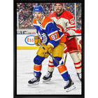 Connor Mcdavid Oilers 2023 Heritage Classic - Framed Canvas - 22" x 31"-Premium canvas print with gallery-wrapped edges
