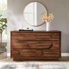 Modway Bulwark 6-Drawer Dresser - Walnut-Full-Glide Drawers