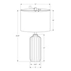 Monarch Specialties 23" H Contemporary Table Lamp - Ivory / Cream Shade / Green Ceramic-Designed from high-quality materials, this table lamp is backed by a 2 year limited warranty against manufacturer defects, providing peace of mind and reliability in your decorative lighting choice