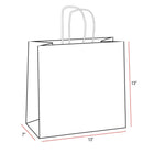 Eddie's - Sacs à provision en papier recycle - 13 po x 7 po x 13 po - Blanc - Paquet de 100-Blanc