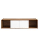 Modway Envision 60" Wall Mount TV Stand - Walnut White-Durable Particbleboard Construction