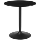 HOMCOM - Table à manger ronde avec base en acier et patin antidérapant pour salon - noir-Le style moderne s'accorde avec la plupart de vos décorations d'intérieur 