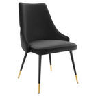 Modway Adorn Performance Velvet Dining Side Chair - Black - 2 Pack-Durable Stain-Resistant Fabric