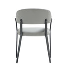 Manhattan Comfort Belle 22.4" Modern Textured Leatherette Upholstered Dining Chair - Stone Grey-Delivered to you Fully Assembled! No Assembly Required