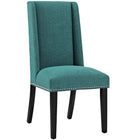 Modway - Baron Tissu Chaise à manger Ensemble de 4 - Sarcelle-Rembourrage en mousse dense pour le confort