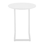 Zuo Noga End Table - White-Powder Coated Aluminum round shape tabletop