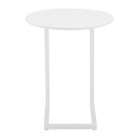 Zuo Noga End Table - White-Powder Coated Aluminum round shape tabletop