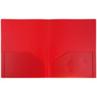 JAM Paper Plastic Heavy Duty Two Pocket Folders - Red - 6 Pack-Size: 9.5 x 11.5 inches/Easily fits 8.5" x 11" documents