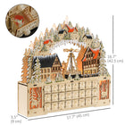 HOMCOM Light Up Christmas Advent Calendar with 24 Countdown Drawers - Natural Wood-For decorating tables, mantles, or desks 