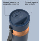 Contigo - Bouteille d’eau en plastique DualSip avec couvercle à double sens et courroie de transport, 828 ml (28 oz)-Capacité : 828 ML (28 OZ) Hydratation de grande capacité