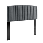 Modway Rebecca Performance Velvet Twin Headboard - Charcoal-Glam Deco Headboard