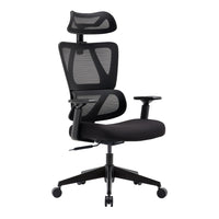 TygerClaw - Chaise ergonomique en maille à dossier haut Premium -Un design élégant et un confort supérieur, avec un dossier en maille respirante, un siège en tissu et un cadre noir saisissant.