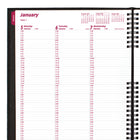 Brownline - 2026 Agenda CoilPro hebdomadaire/mensuel Couverture rigide avec Reliure spirale double - 11 po x 8-1/2 po - Noir - Anglais-Coins détachables