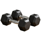 Soozier Rubber Dumbbells Weight Set - Total 20 lb - 10 lb Each - Dumbbell Hand Weight for Body Fitness Training-Exercise and strengthen your arms, shoulders, and back  
