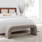 Modway Dax 50.5" Chenille Upholstered Accent Bench - Khaki-Dense Foam Padding