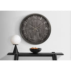 Monarch Specialties Clocks 30" Round Large Wall Clock - Brown -Large oversized design with an easy to read analog display, under a protective glass surface makes a statement in any room