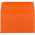 JAM Paper A7 Coloured Invitation Envelopes - 5 1/4 x 7 1/4 - Orange Recycled - 100 Pack-These envelopes are perfect to use for sending invitations, greeting cards, RSVP's, thank you cards, gifts for birthdays, graduations, holidays and more