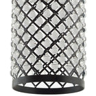 Modway Reflect Glass and Metal Pendant Chandelier - Black-Distressed Black Lacquered Metal Finish
