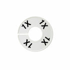 Eddie's Round Size Divider - English 1X - White Sizer with Black Print - 100 Pack-White plastic with black text