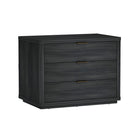 Manhattan Comfort Evelyn 32" Modern 3-Drawer Nightstand 2-Piece Set - Charcoal Grey-Sleek, Horizontal Drawer Pulls for a Clean, Uncluttered Look