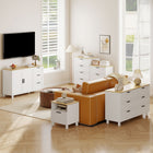 HOMCOM - Buffet moderne 47,2 po L avec portes à fermeture en douceur - blanc-Polyvalent pour la cuisine, la salle à manger, l'entrée ou le salon 