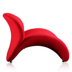 Manhattan Comfort - Rosebud fauteuil d’appoint moderne 30,3" en mélange de laine rouge rembourré-Cadre en métal avec 3 pieds géométriques