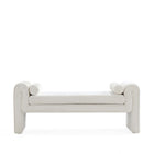 Manhattan Comfort - Banc moderne Concord 59" en tissu chenille - Ivoire-Banc moderne et glamour pour chambre et salon