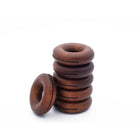 Minimal Wooden Donut Clip - Dark Wood - 12 Pack-Material: Solid beech wood