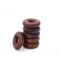 Minimal - Pinces à beignets en bois couleur noyer - Paquet de 12-Matériau : Bois de hêtre massif
