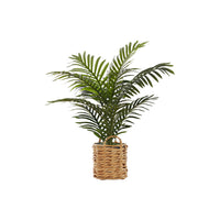 Monarch Specialties 24" Artificial Indoor Palm - Table - Floor - Beige Woven Basket-Add an eye catching burst of greenery to any space with this 24" tall artificial indoor palm plant in a beige woven basket
