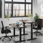 LjubLjana 53" Electric Height Adjustable Sit-Stand Desk - Wood/Black-The new horizontally split top design ensures a sturdy setup with the convenience of the whole desk shipping in one box