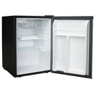 Magic Chef 2.6 cu. ft. Mini Fridge - Stainless Look-Upfront Adjustable thermostat control allows you to quickly modify the interior temperature if needed