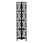 Monarch Specialties - 3622 62 po H Etagere - Espresso/Metal Noir En Coin-Cette étagère de coin rehausse le look de votre maison avec un élégant cadre en métal noir