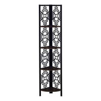 Monarch Specialties - 3622 62 po H Etagere - Espresso/Metal Noir En Coin-Cette étagère de coin rehausse le look de votre maison avec un élégant cadre en métal noir