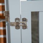 PawHut 4 Panel Foldable Dog Gate with Door - Grey-It can be easily folded to save space and storage 