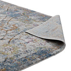 Modway - Minu Treillis floral vieilli Tapis de 5 pi l x 8 pi L - Bleu clair, jaune et orange-Haute densité / Tissé à la machine