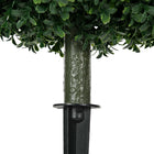 HOMCOM - Arbres topiaires artificiels en buis 27,6 po avec piquets de fixation au sol - vert - ensemble de 2-Matériau : PE 