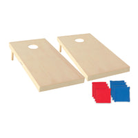 Triumph Woodie Cornhole Set - 2' x 4' - Brown-INCLUDES: Two 48" L x 24" W x 2" H tournament boards with eight 6" x 6" bean bags