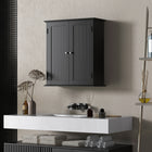HOMCOM Medicine Cabinet with Adjustable Shelf and 2 Doors - Black-3-tier for your beauty products and daily hygiene items