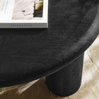 Modway Mavina Round Mango Wood Coffee Table - Black-Non-Marking Felt Pads