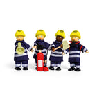 Bigjigs Toys Firefighters Figurines 4-Piece Set-With flexible, poseable arms and legs, each of the figures can stand or sit