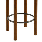 Modway - Fable Tissu Boucle Tabourets de comptoir - Charbon de bois en noyer - Ensemble de 2-Assemblée requise