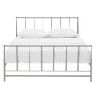 Modway Estate King Bed - Grey-Integrated Headboard/Footboard