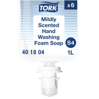 Tork Mildly Scented Hand Washing Foam Soap S4 - Fresh Scent - 6 Pack-A gentle soap with moisturizing ingredients and a soft, creamy lather
