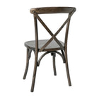 Flash Furniture - Chaise empilable Early American en bois à dossier en croix de la série HERCULES-Siège et cadre en bois de frêne