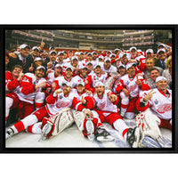 Detroit Red Wings 2008 Stanley Cup - Framed Canvas - 31" x 22"-Premium canvas print with gallery-wrapped edges