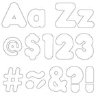 TREND enterprises - Pack combiné de lettres majuscules/minuscules - 4 po - Blanc-Fabriqué en papier résistant à la décoloration et durable